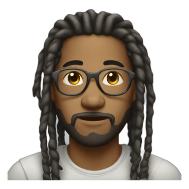 cool dude with dreadlocks sticker