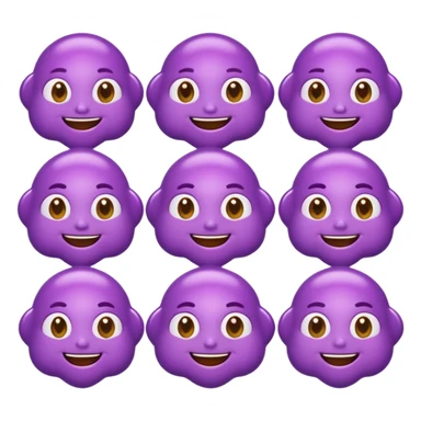 Army of purple goo faces  sticker
