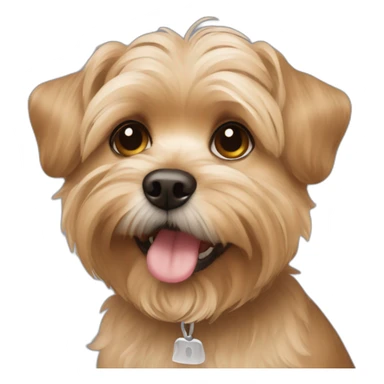underbite beige shorkie dog sticker