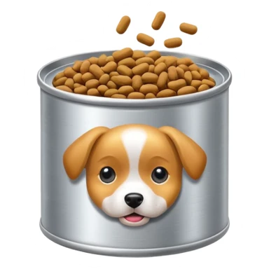 Dog food can  sticker