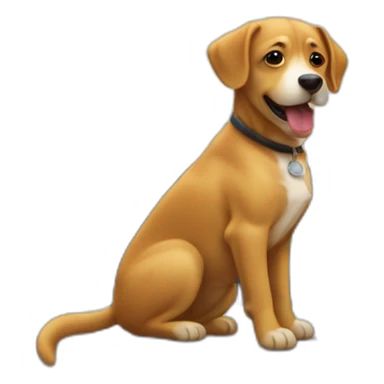 Chien sur un chat sur une voiture sticker