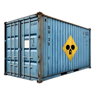 Anselm Kiefer shipping container cast in concrete sticker