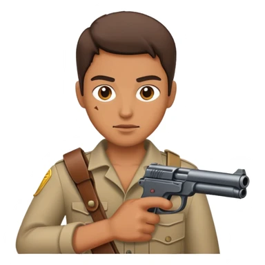 person with a gun sticker