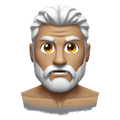 muscular man with an owl head sticker