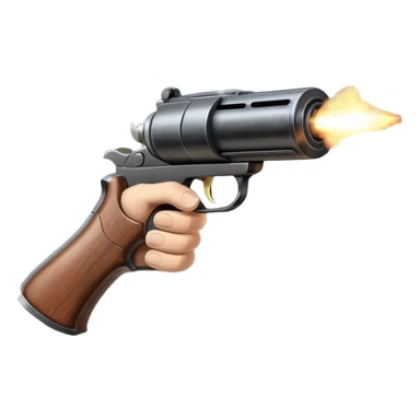 Gun firing sticker