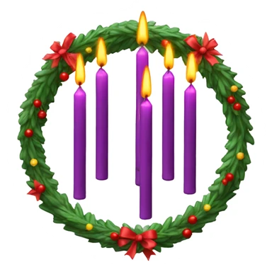 Advent wreath 5 candles sticker
