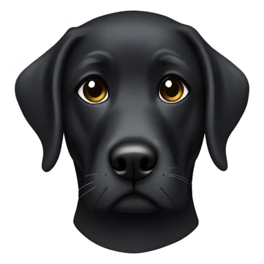 black lab wearing a superhero mask sticker