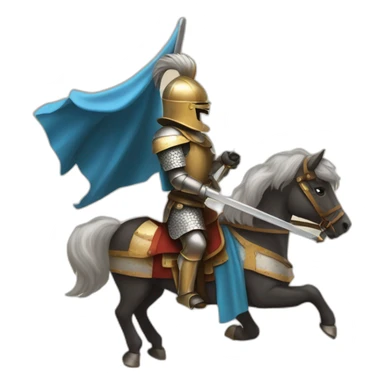 a knight of Ivanhoe in a tournament sticker