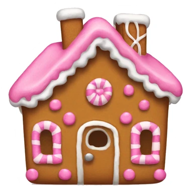 Gingerbread house with a pink bow  sticker