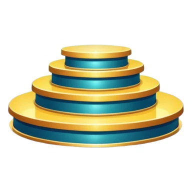 A spotlight-lit platform with glittery floor decorations. sticker