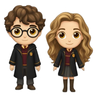 Harry potter et hermione sticker