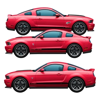 Ford Mustang with center black strip design and in written 309 and in front real pnky sticker