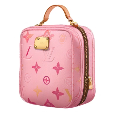 Louis Vuitton cosmetic bag pink sticker