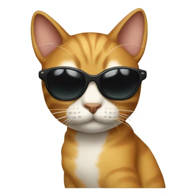 Cat with sunglasses sticker