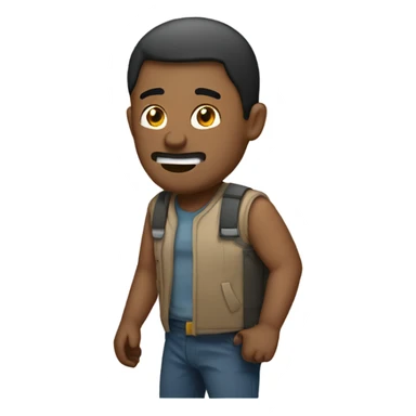 Man with broken knee sticker