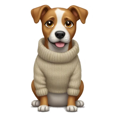 Dog wearing a sweater sticker