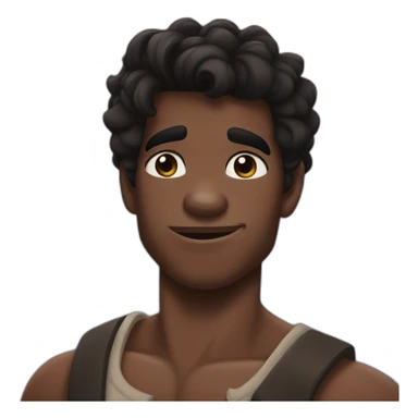 disney hercules darker skin black hait sticker