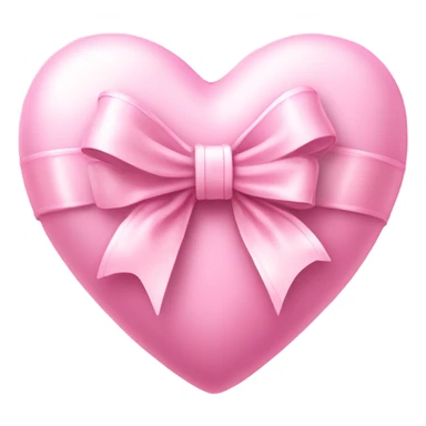 super light pink heart with a light pink bow in the right corner but make it realistic  sticker