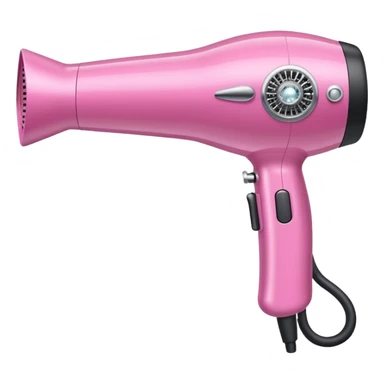 pink elegant blow dryer with diamonds and jewelry sticker