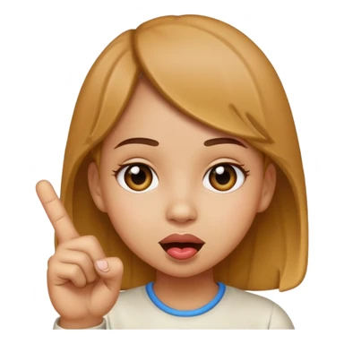 Un fille a la tête de caca et avec un doigt d'honneur  sticker