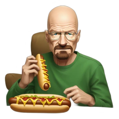 breaking bad walter white eating hot dog sticker