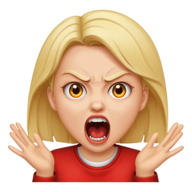 Mad girl yelling  sticker