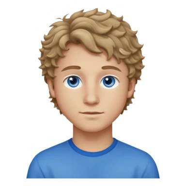 20 year old boy with slightly curly dark blonde hair and blue eyes with 20 year old girl with brown hair and blue eyes (girl is brunette (straight hair), boy is blonde.) BLONDE BOY sticker