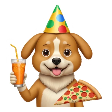 dog theater is really cray cray and is eating pizza with fanta sticker