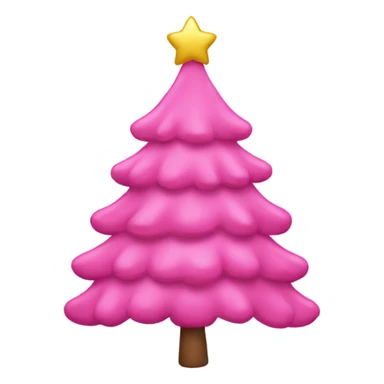 Make a pink Christmas tree sticker