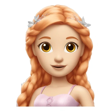 Pale beautiful Barbie fairy ginger sticker