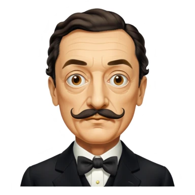 salvador dali headshot sticker