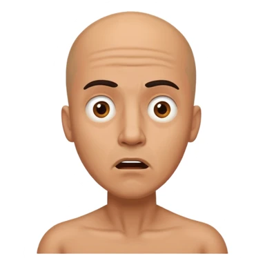Mexican bald headed gay man in shock  sticker