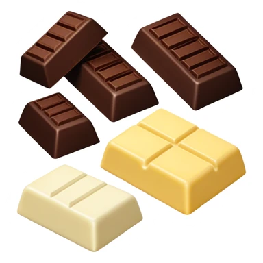 black chocolate and white chocolate and yellow chocolate sticker