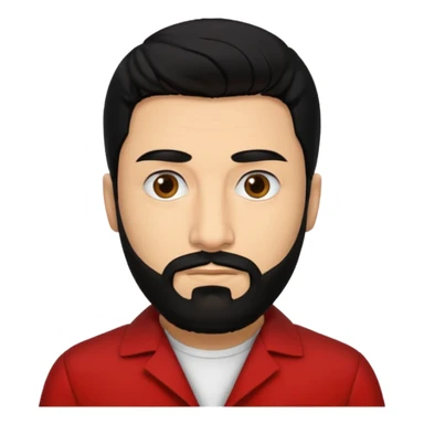 Tokyo in the la casa de papel TV show, black hair with beard sticker