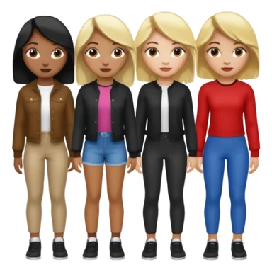 BLACKPINK 4 girls, hair colors: 1 blonde, 2 black, 1 brown sticker