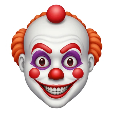 Scary clown with smile sticker