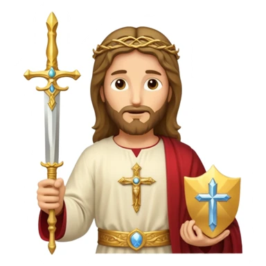 Holy gold sword of Jesus Christ sticker