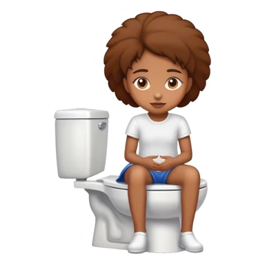 Brown Girl on toilet sticker