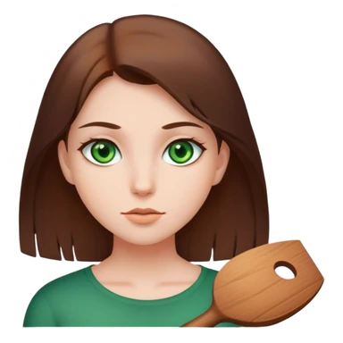 Just a girl that has green eyes and straight brown hair sticker