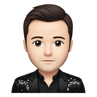 Shane Filan from Westlife with black sequin outfit sticker
