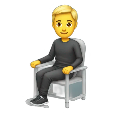 programmer with broken leg in cast sticker