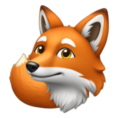 Un renard en peluche avec des sourcile pas content sticker