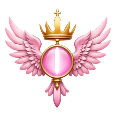 6 wings emblem holy light pink sticker