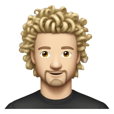 2000s justin timberlake with noodle hair no mustache sticker