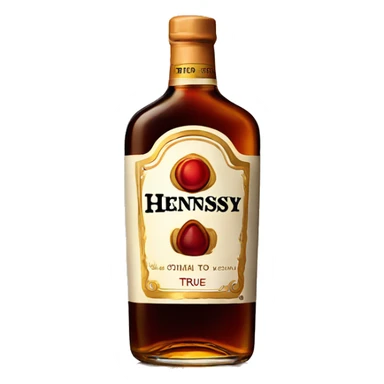 one bottle of hennessy true to original sticker