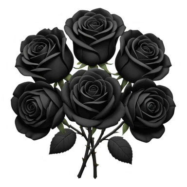 Black rose bouquet  sticker