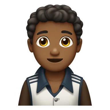 un niño pelo negro ojos marrón y traje marinero  sticker