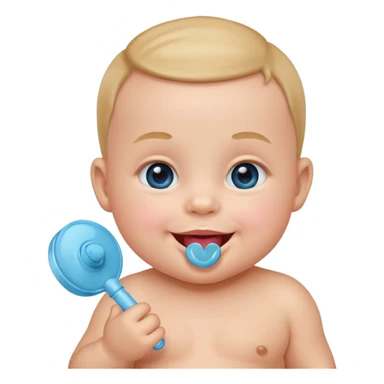 emoji baby with sucker sticker