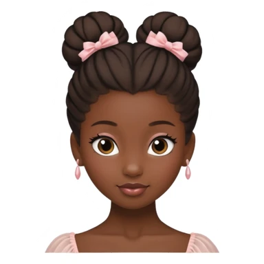 ballet bun  black princess sticker