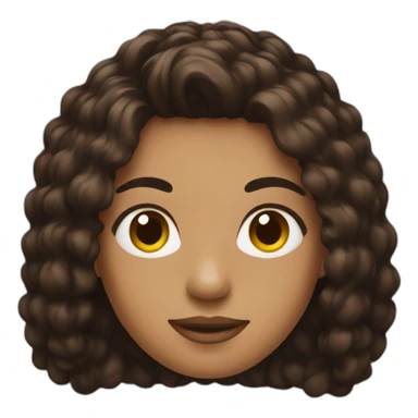 Dit with black and Brown hair sticker